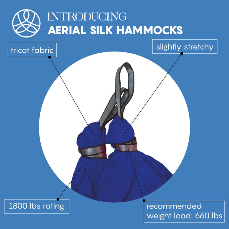aum active Aerial Silk Yoga Hammock & Swing for Home, Inversion Exercises, Starter Kit for All Levels - Durable with Extension Straps, Carabiners, and Pose Guide - Image 2